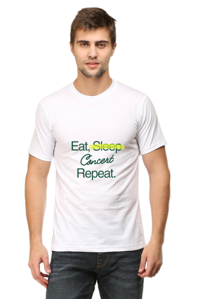 Eat Sleep concert repeat - Concert Half-sleeves Cotton T-shirt Men