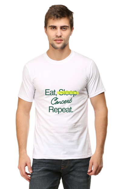 Eat Sleep concert repeat - Concert Half-sleeves Cotton T-shirt Men