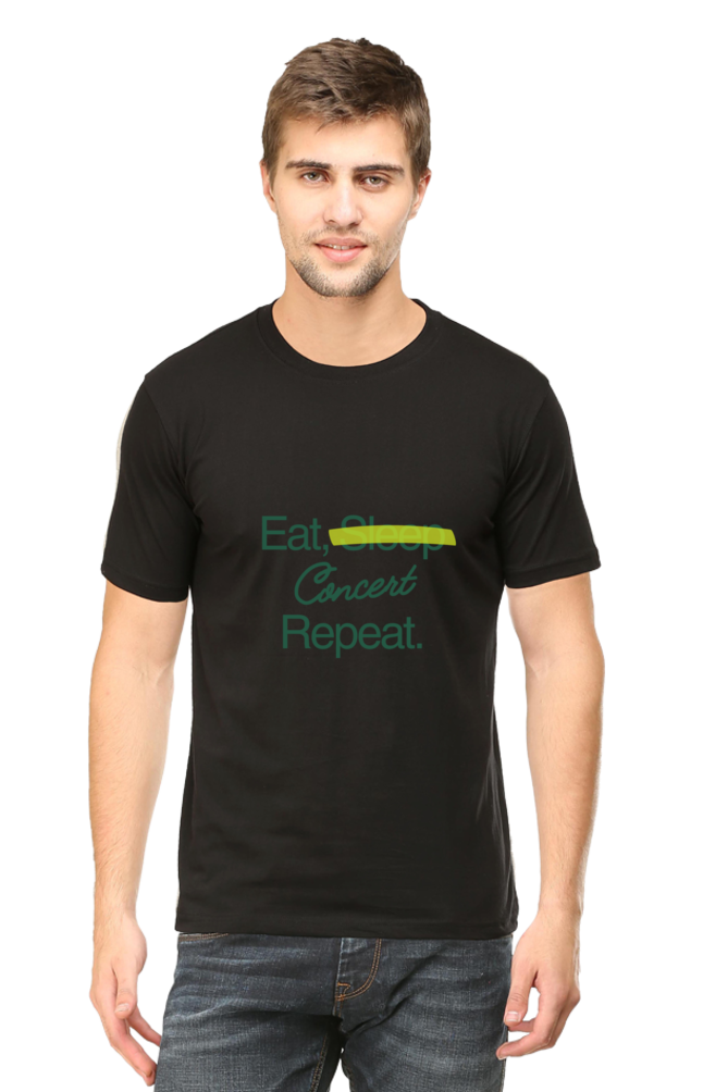 Eat Sleep concert repeat - Concert Half-sleeves Cotton T-shirt Men