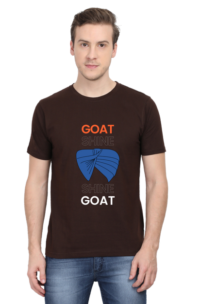 Goat shine Half sleeves Cotton T-shirt