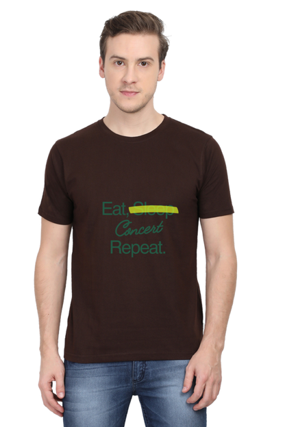 Eat Sleep concert repeat - Concert Half-sleeves Cotton T-shirt Men