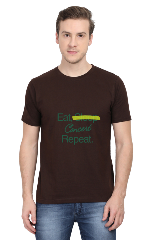 Eat Sleep concert repeat - Concert Half-sleeves Cotton T-shirt Men