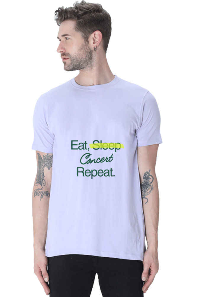 Eat Sleep concert repeat - Concert Half-sleeves Cotton T-shirt Men