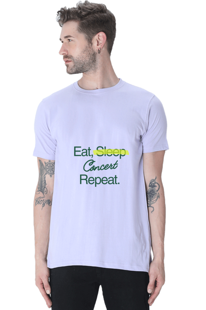 Eat Sleep concert repeat - Concert Half-sleeves Cotton T-shirt Men